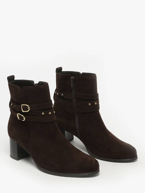 Enkellaarsjes Met Hak Uit Leder Gabor Bruin women 18 ander zicht 1